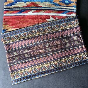 Colorful Geometric Patterned Fabric Headbands. Set of 2